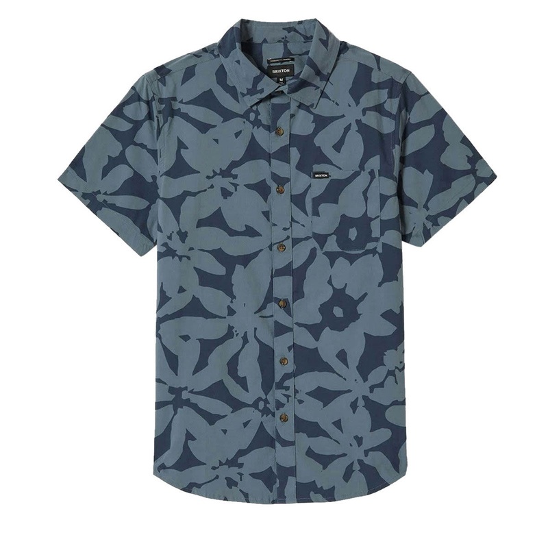 Brixton Charter Print Shirt – Washed Navy/Azure Blue Floral
