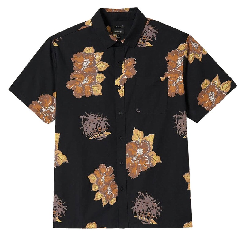 Brixton Cru Print Shirt – Washed Black/Charcoal Floral