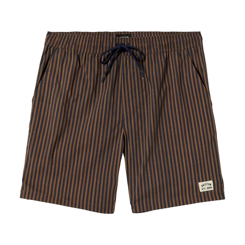 Brixton Everyday Hybrid 7 Shorts – Washed Navy/Sunbaked Herringbo