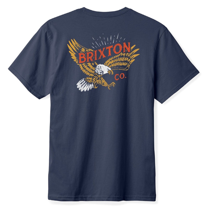 Brixton Keller T-Shirt – Washed Navy Worn Wash