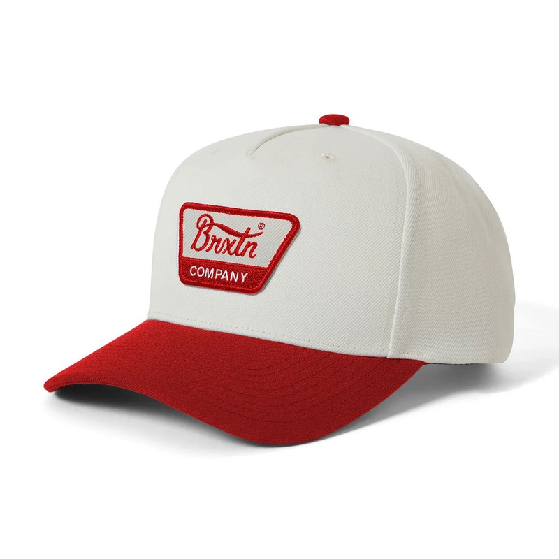 Brixton Linwood C Netplus Mp Snapback Hat – Crimson/Off White