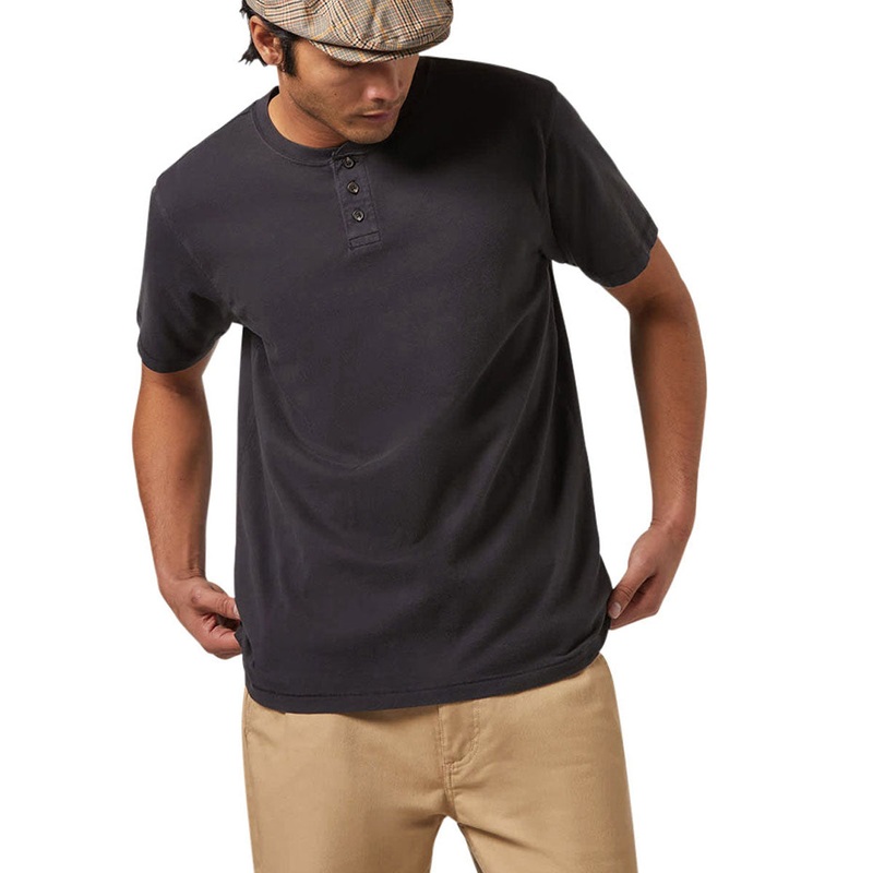 Brixton Vintage Reserve Henley Shirt – Black Sol Wash