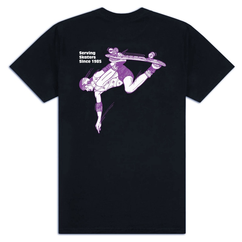 CCS June 1985 Ad T-Shirt – Black/Purple