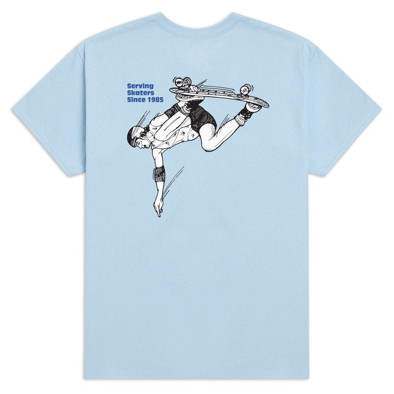 CCS June 1985 Ad T-Shirt – Light Blue/Black