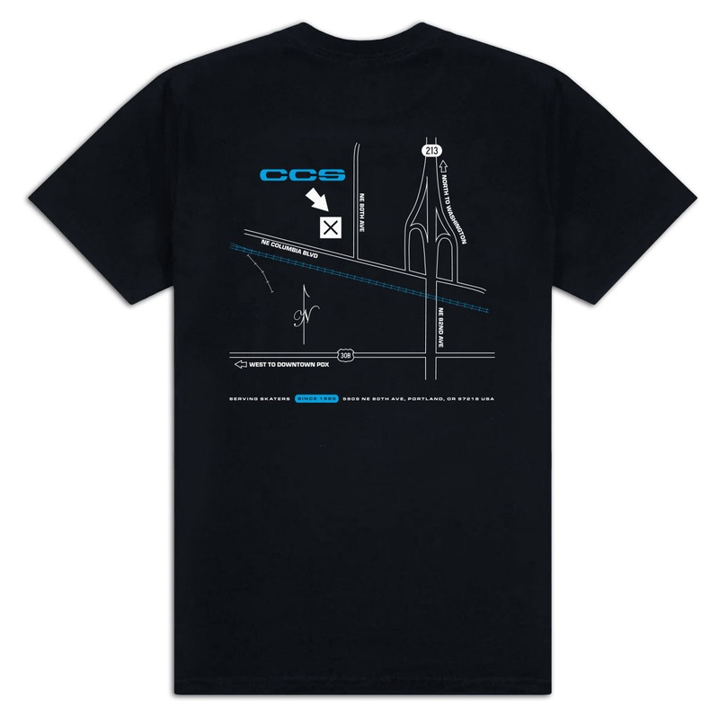 CCS Portland Shop T-Shirt – White/Blue