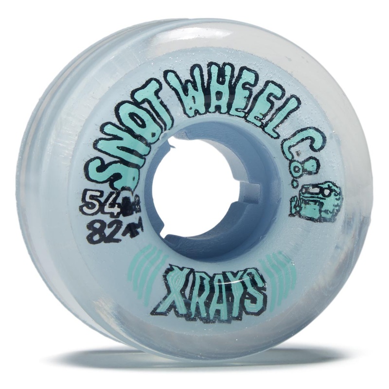 Snot X Rays 82a Skateboard Wheels – Ice Blue Clear/Ice Blue – 54mm