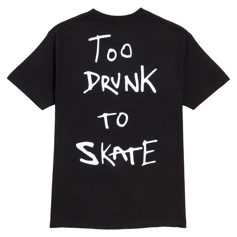 Thank You Too Drunk To Skate T-Shirt – Black/White