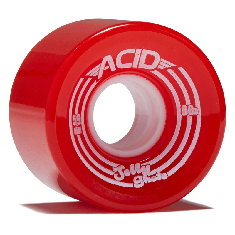 Acid Jelly Shots 80a Skateboard Wheels – Red – 59mm