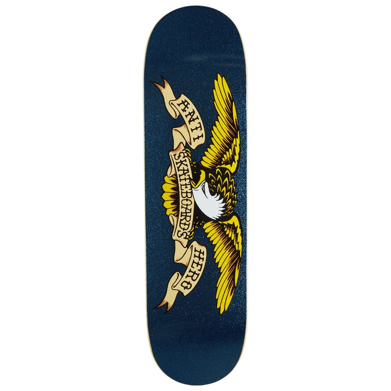 Anti-Hero Classic Eagle Easyrider Skateboard Deck – Blue Sparkle – 8.50