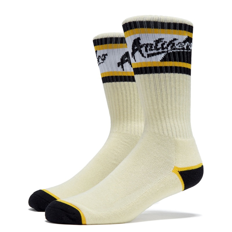 Anti-Hero Scratch Socks – Cream/Yellow/Black