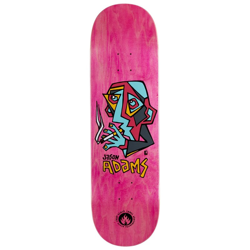 Black Label Jason Adams Smoking Section Skateboard Deck – Assorted Stains – 9.00