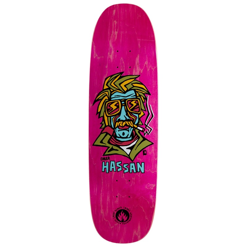 Black Label Omar Hassan Smoking Section Black Widow Shape Skateboard Deck – 9.25