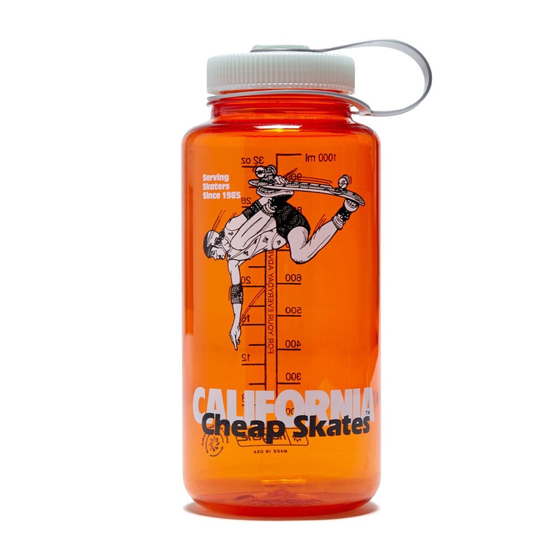 CCS June 1985 Wide Mouth Nalgene Water Bottle – Orange/Platinum – 32oz