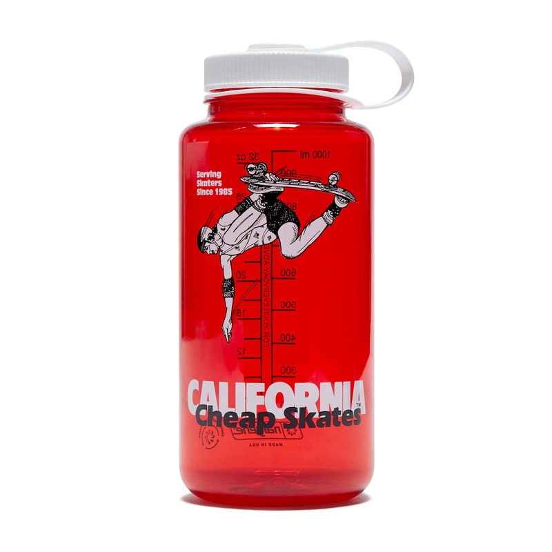 CCS June 1985 Wide Mouth Nalgene Water Bottle – Red/White – 32oz