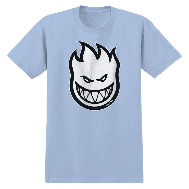 Spitfire Toddler Bighead Fill T-Shirt – Light Blue/White/Black Print