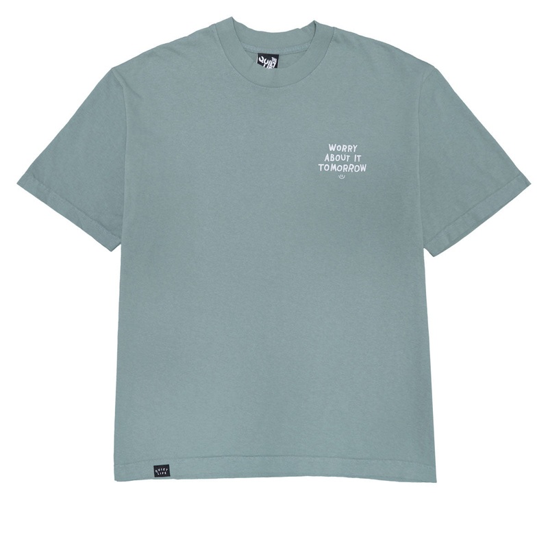 The Quiet Life Worry About It Tomorrow T-Shirt – Atlantic Green