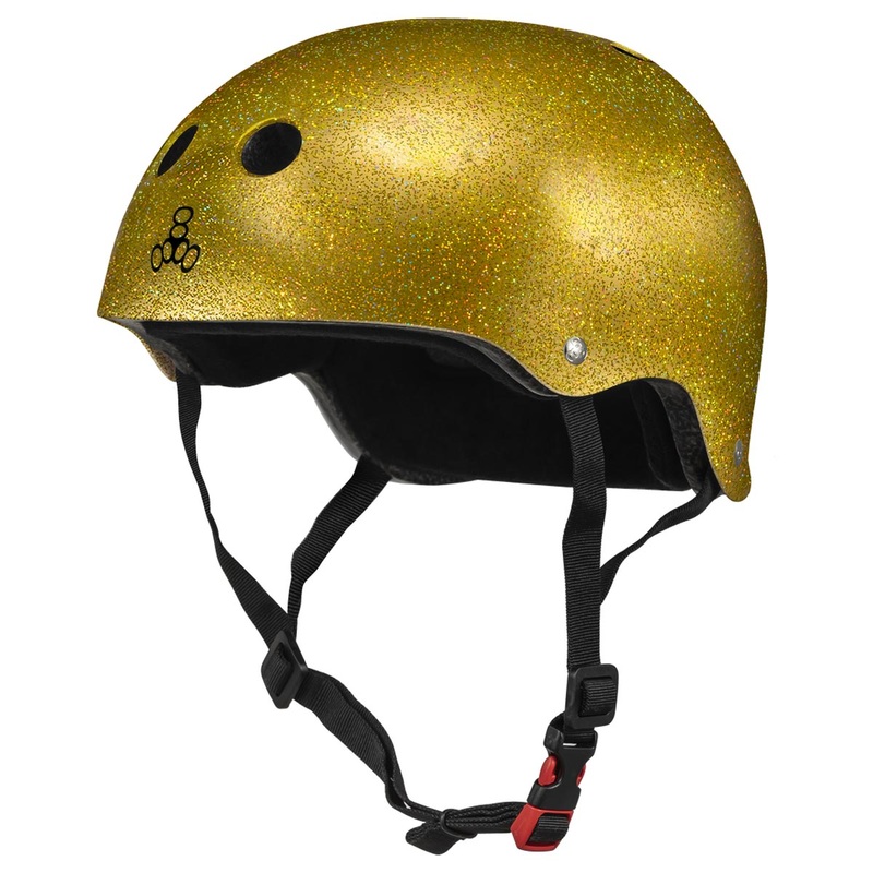 Triple Eight Certified Sweatsaver Helmet – Gold Glitter