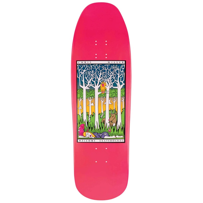 Welcome Love Is Essential Chris Miller On A Gaia Skateboard Deck – Hot Pink Dip – 9.60
