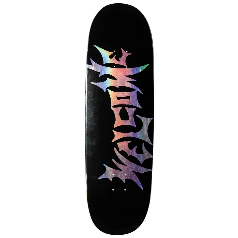 Welcome Vamp On A Boline 2.0 Skateboard Deck – Black/Assorted Stains – 9.50