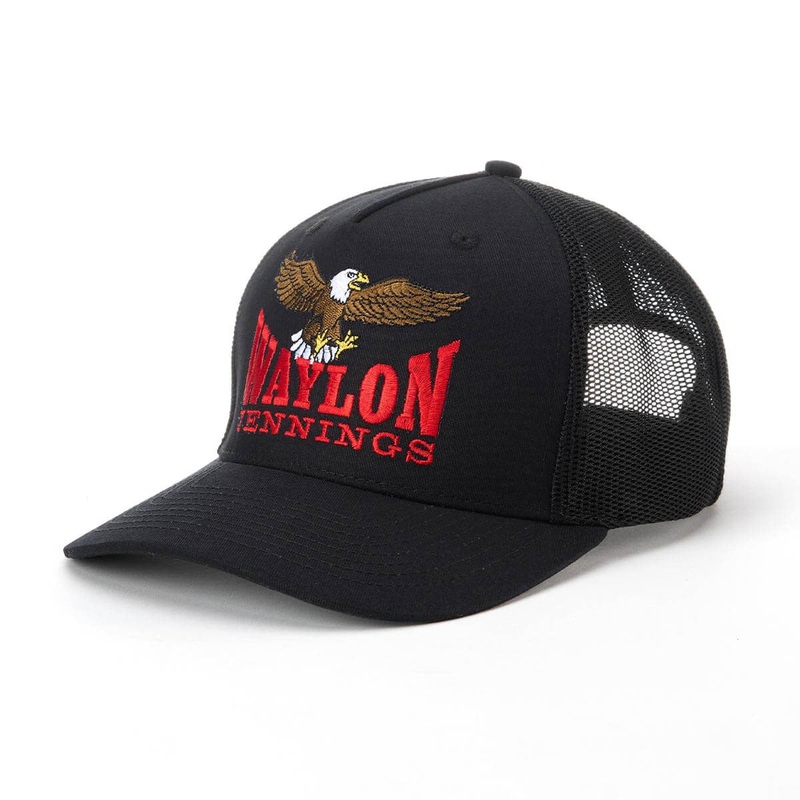 Seager x Waylon Jennings The Eagle Snapback Hat – Black