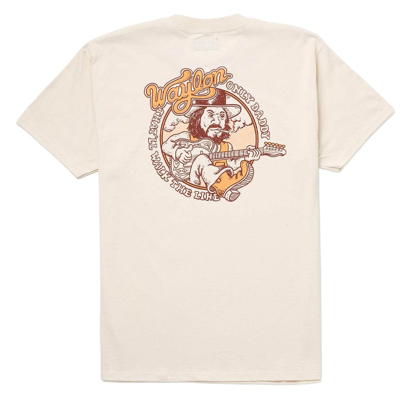 Seager x Waylon Jennings Walk The Line T-Shirt – Vintage White