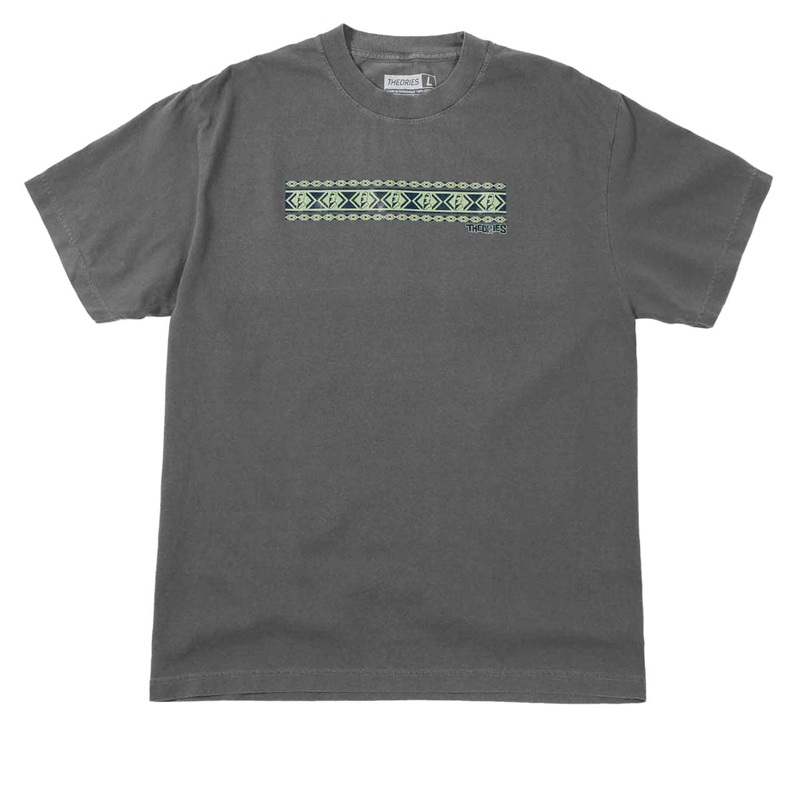 Theories Easter Island Vacation Garment Dyed T-Shirt – Washed Black
