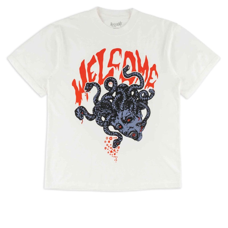 Welcome Medusa T-Shirt – White/Red