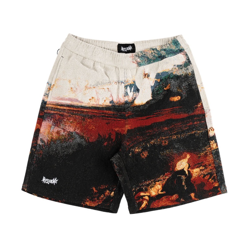 Welcome Rapture Tapestry Shorts – Bone