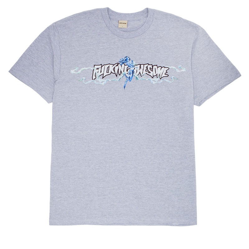 Fucking Awesome Baskin Ribbons T-Shirt – Heather Grey
