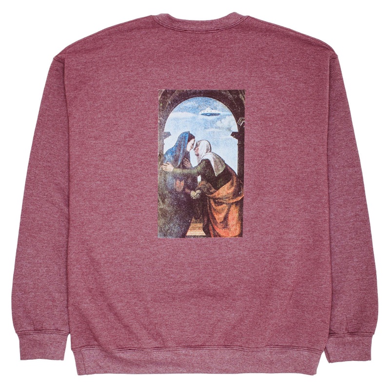 Fucking Awesome Believe Crewneck Sweatshirt – Maroon Heather