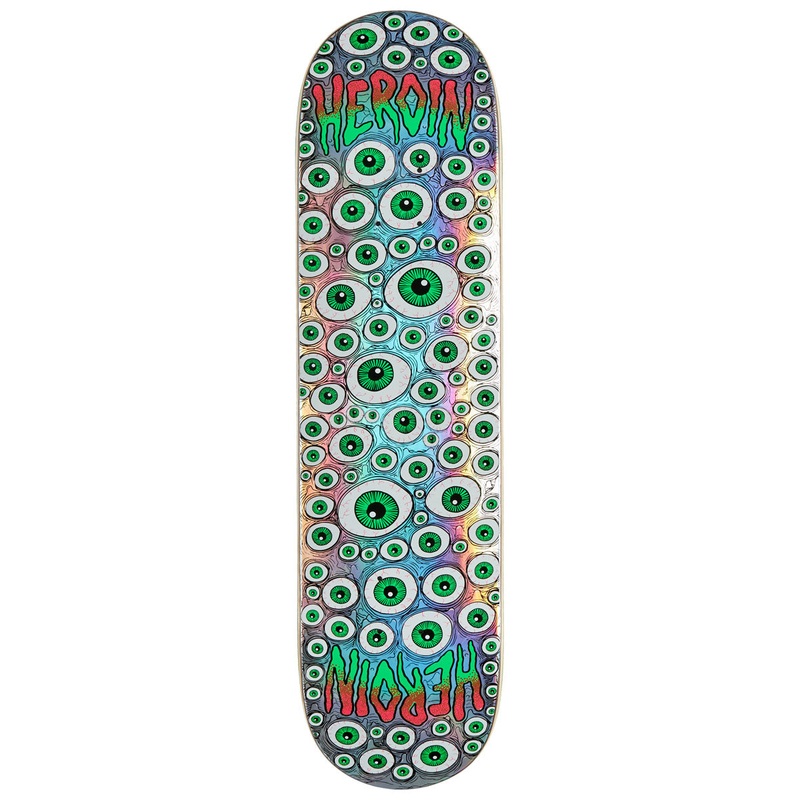 Heroin Symmetrical Eyes Skateboard Deck – 8.50