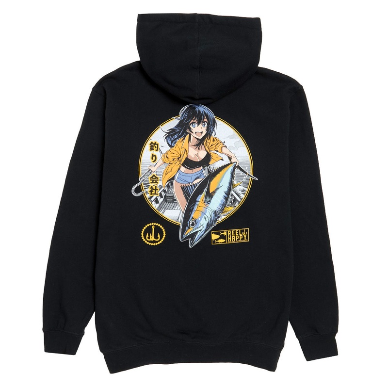 Reel Happy Maguro Hoodie – Black