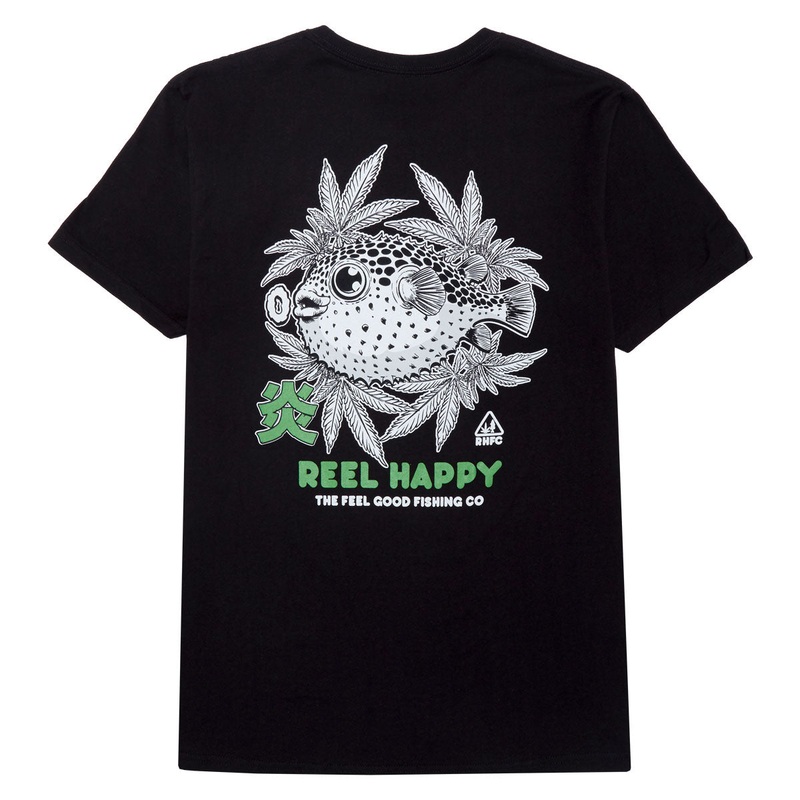 Reel Happy Puff Puff Blaze T-Shirt – Black