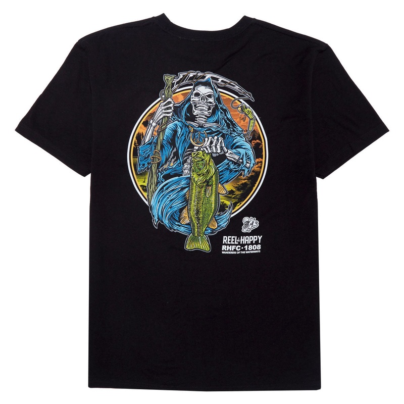 Reel Happy Reaper Revolution T-Shirt – Black