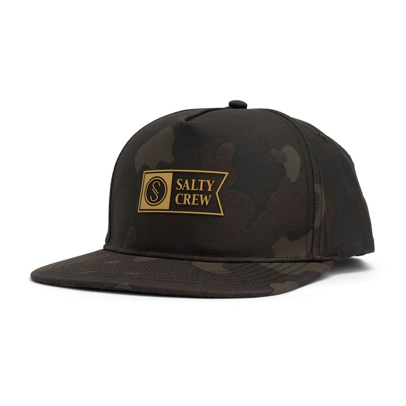 Salty Crew Apex Snapback Hat – Dark Camo