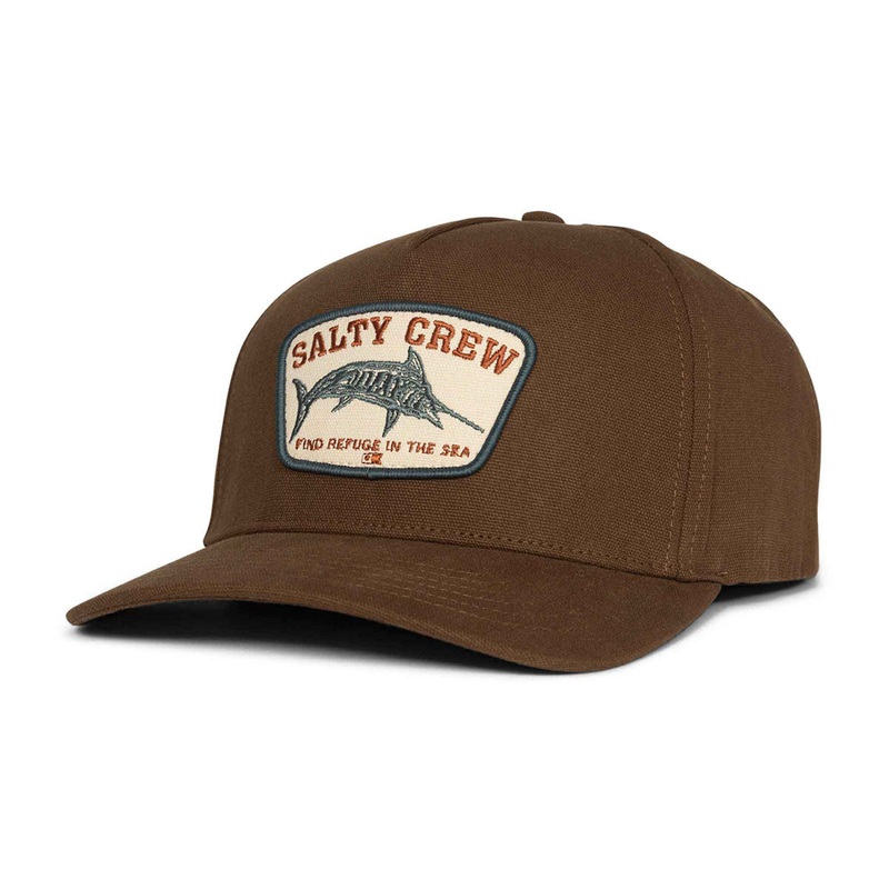 Salty Crew Billfisher Strapback Hat – Dark Brown