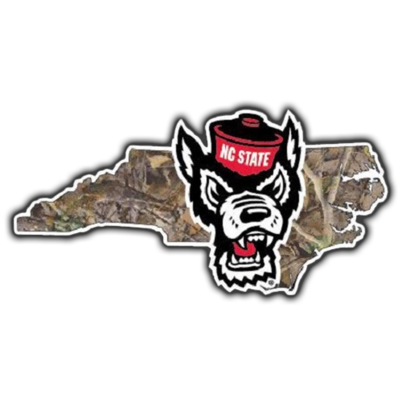 NC State Wolfpack Camo Our State Wolfhead Decal
