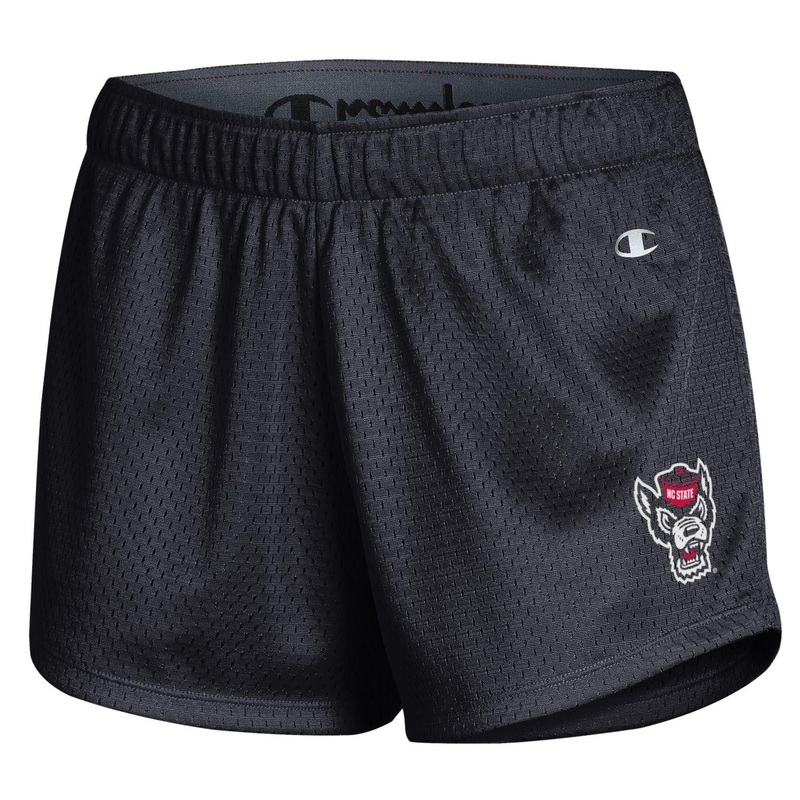 NC State Wolfpack Champion Women’s Black Wolfhead Mesh Shorts
