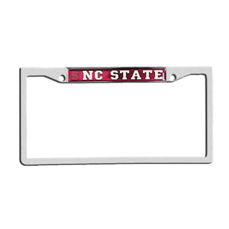 NC State Wolfpack Mirror Domed Top Only License Plate Frame