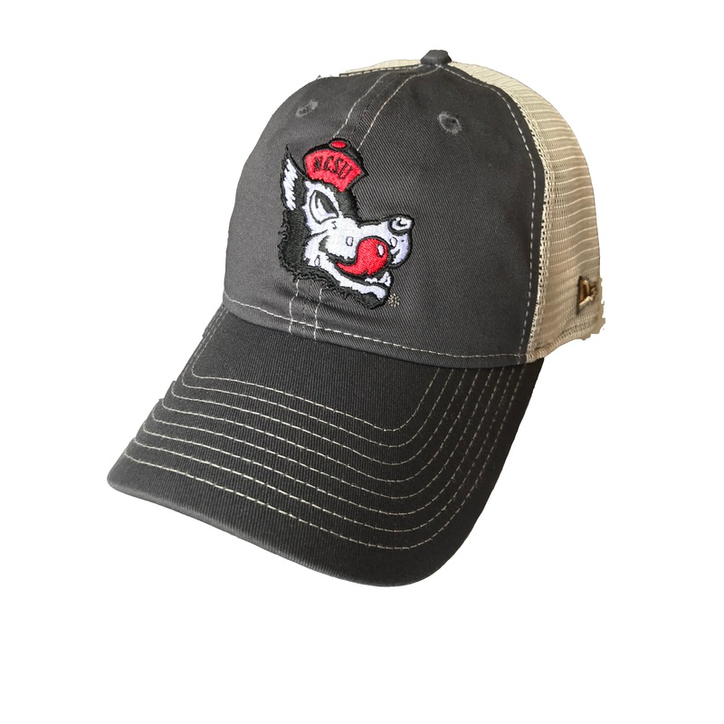 NC State Wolfpack New Era Graphite Slobbering Wolf 9Twenty Mesh Adjustable Hat