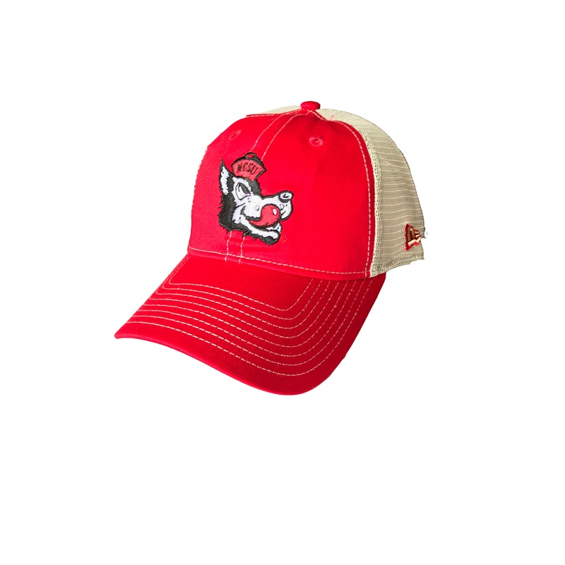 NC State Wolfpack New Era Red Slobbering Wolf 9Twenty Mesh Adjustable Hat