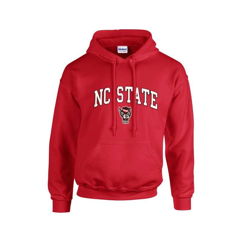 NC State Wolfpack Red Signature Wolfhead Hooded Sweatshirt