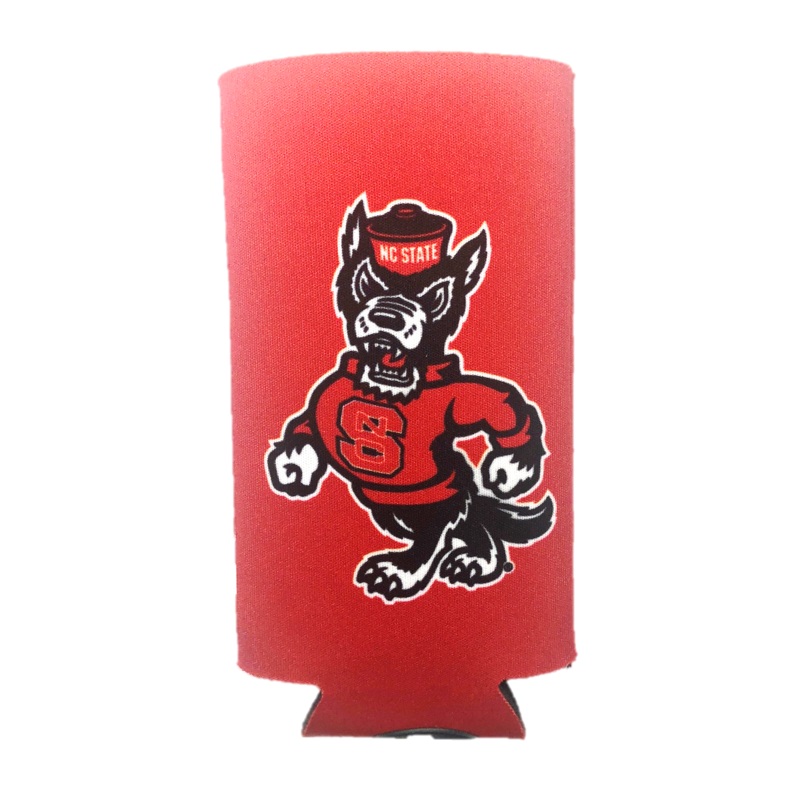 NC State Wolfpack Red Strutting Wolf Skinny Can Koozie