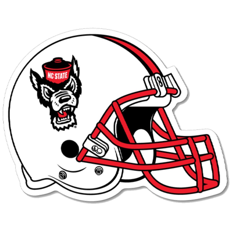 NC State Wolfpack White Wolfhead Football Helmet Decal