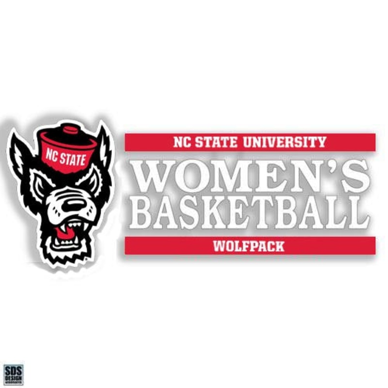 NC State Wolfpack Wolfhead Women’s Basketball Vinyl Decal