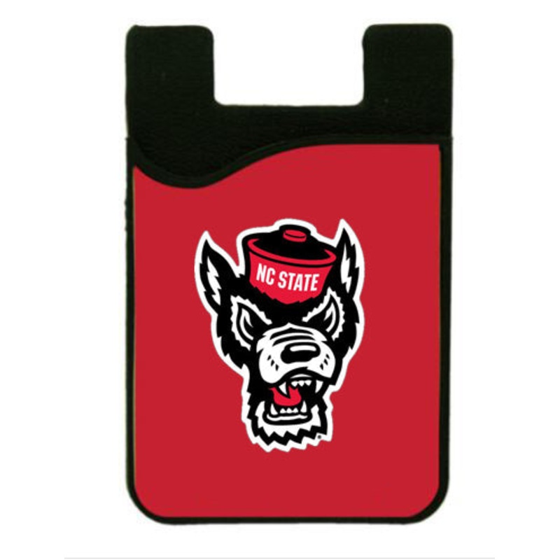 NC State Wolfpack Black and Red Wolfhead Media Wallet w/ Screen Cleaner