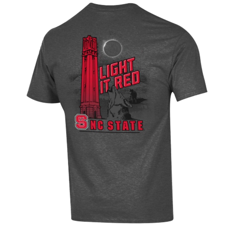 NC State Wolfpack Champion Granite Heather Light it Red T-Shirt