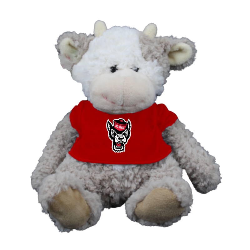 NC State Wolfpack Cuddle Buddy Cow w/ Red Wolfhead T-Shirt