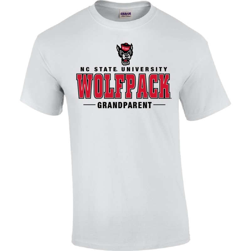 NC State Wolfpack Grandparent Short Sleeve White T-shirt