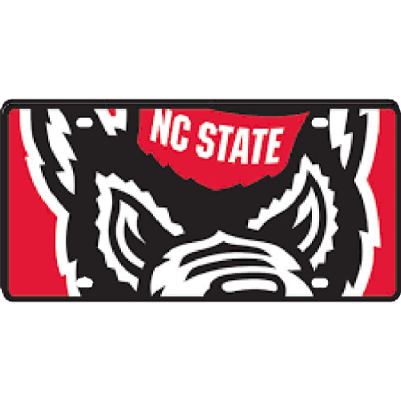 NC State Wolfpack Mega Wolfhead License Plate